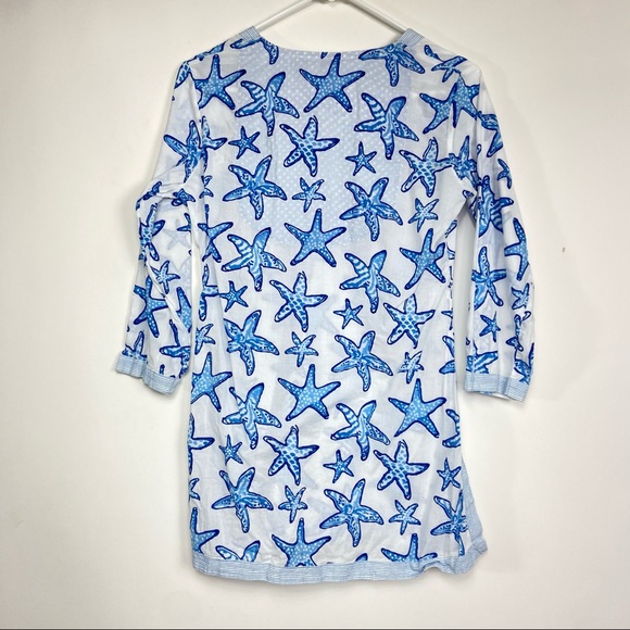 Gretchen Scott blue starfish tunic top. XS - Picture 7 of 7